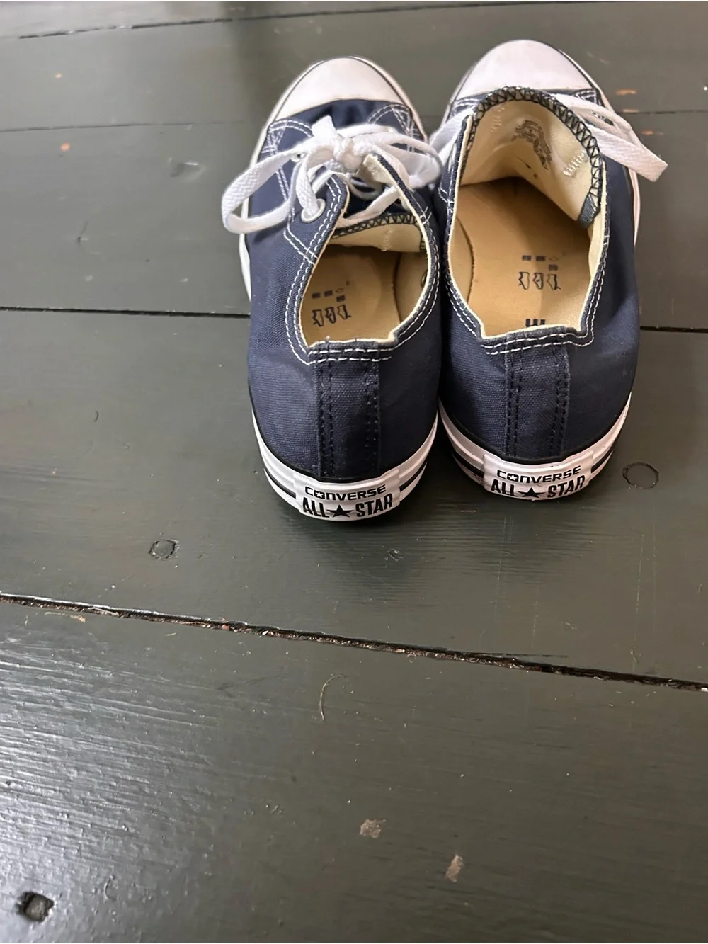 Converse All Star Low Top Blue/White Canvas Lace-Up Sneakers Women’s US 9 - Picture 3 of 10